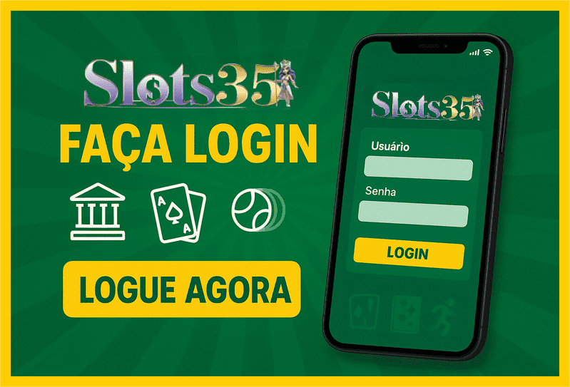 Imagem destacando login seguro na SLOTS35 para novos usuários